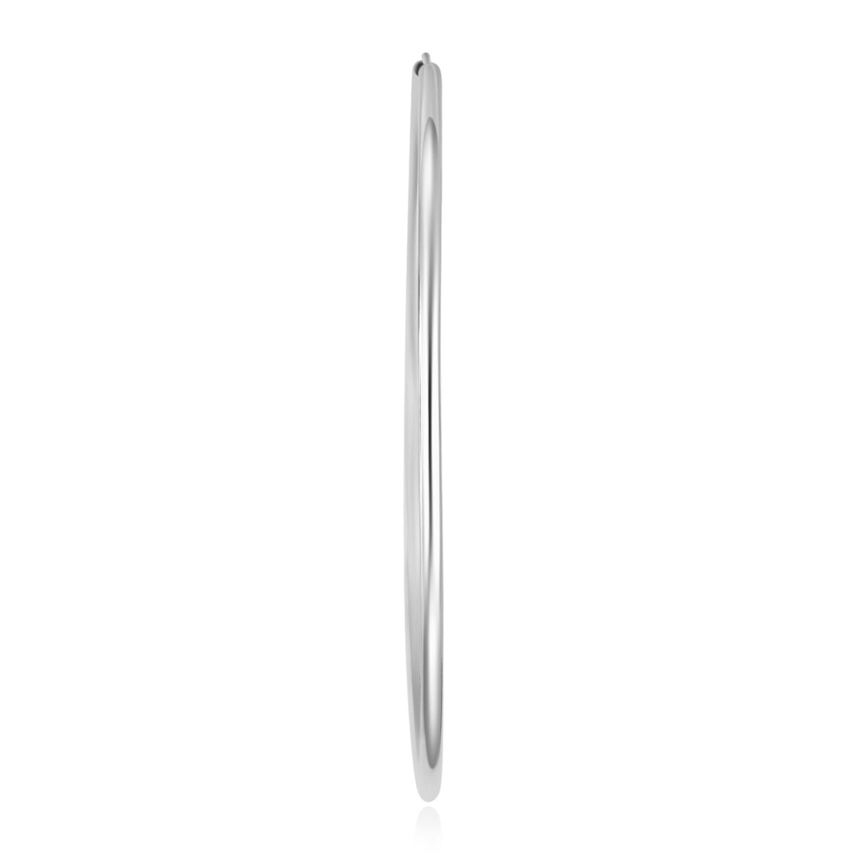 14K White Gold 2mm Endless Hoop Earrings for Women - 9 Sizes (14mm-30mm) | Minimalist Dainty Everyday Jewelry for Work, Date Night & Gifting