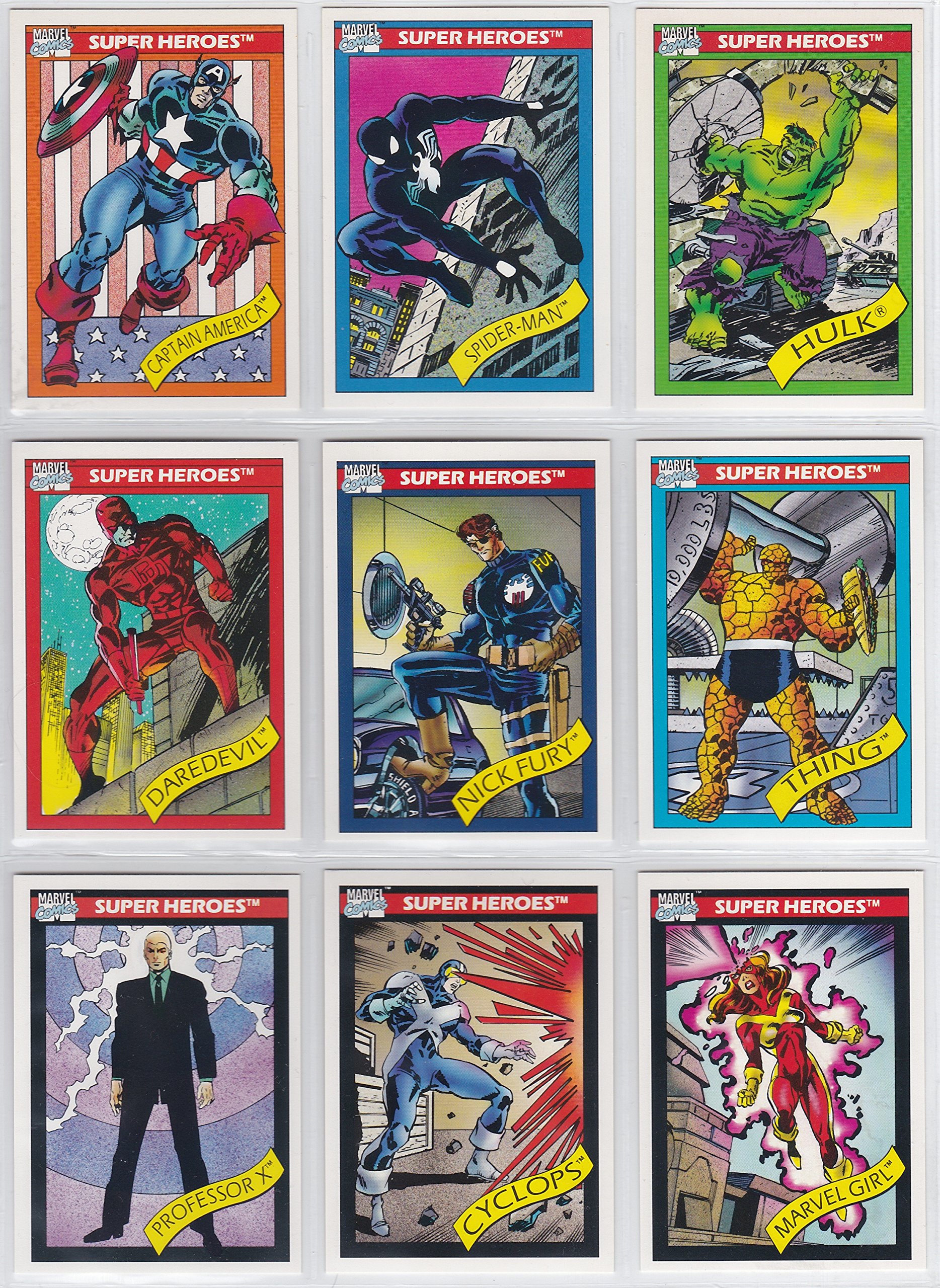 1990 Marvel Universe Series I Trading Cards - 162 Card Base Set (NM/M Condition) Featuring Spider-Man, X-Men & Avengers - Perfect for Collectors, Display & Comic Book Enthusiasts