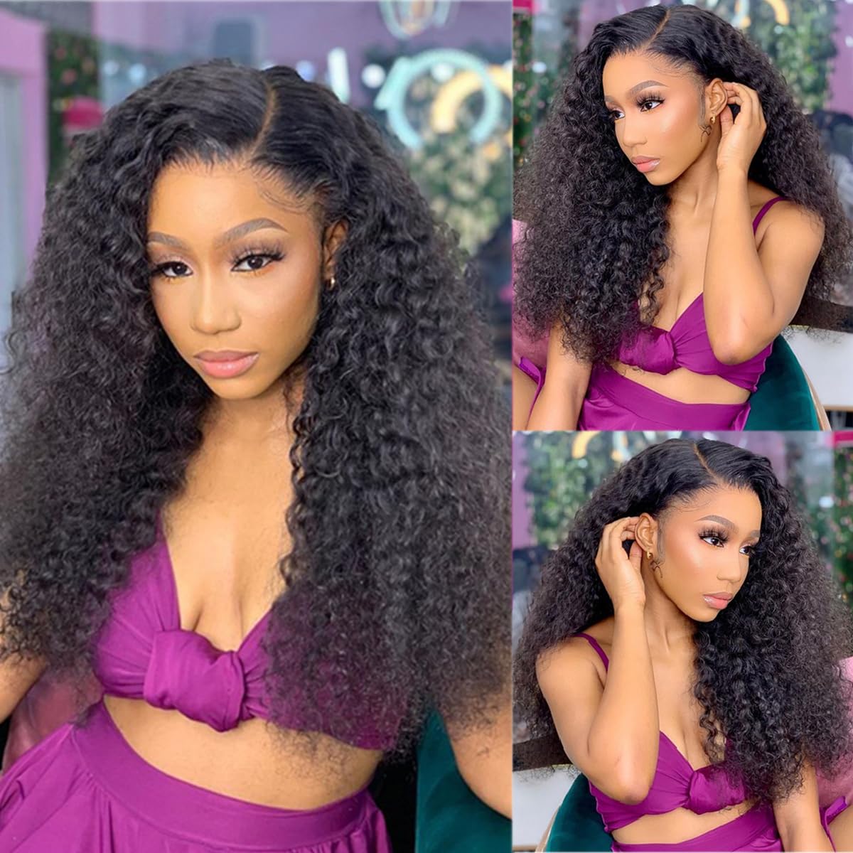 13x6 HD Transparent Lace Front Wigs Human Hair - Kinky Curly 180% Density Afro Wet & Wavy Lace Frontal Wig for Black Women (26 Inch) | Perfect for Protective Styling, Special Occasions & Everyday Wear