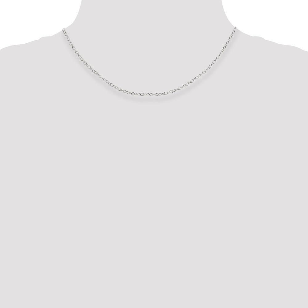 Sterling Silver 2.25mm Black Bow Oval Cable Chain Necklace - Elegant Jewelry for Women, Perfect Gift for Birthday, Anniversary & Valentine's Day