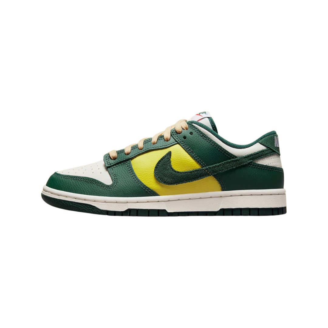 Nike Women's Dunk Low Sneakers - Sail Noble Green Retro Running Shoes for Women | Casual Wear, Gym Workouts & Street Fashion