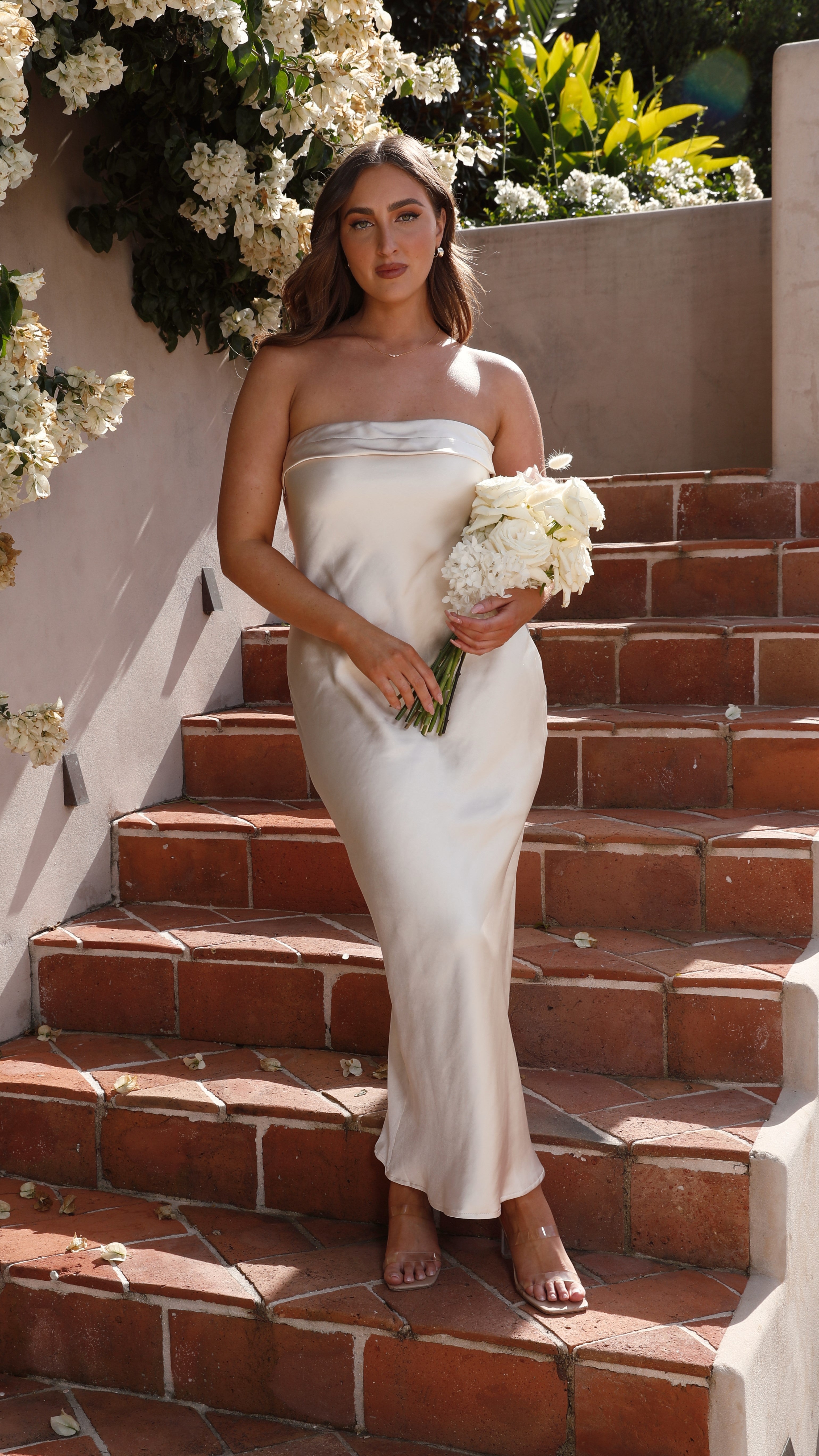Elegant Gisele Maxi Dress in Champagne - Perfect for Weddings, Parties & Special Occasions