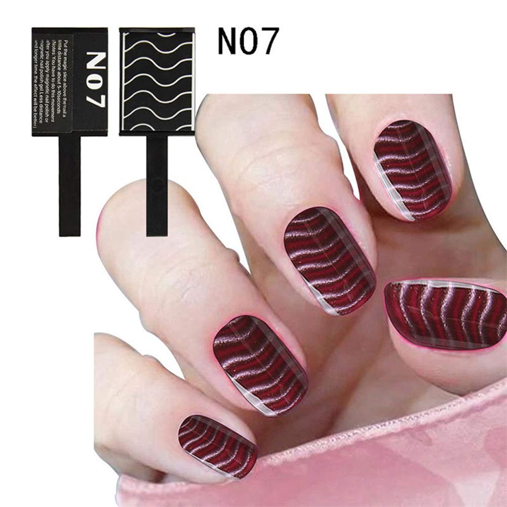 11 PCS Magnetic Nail Art Kit - Magnet Stick, Pen & Plates for 3D Cat Eye Gel Polish | DIY Manicure Tools for Professional Salon & Home Nail Designs
