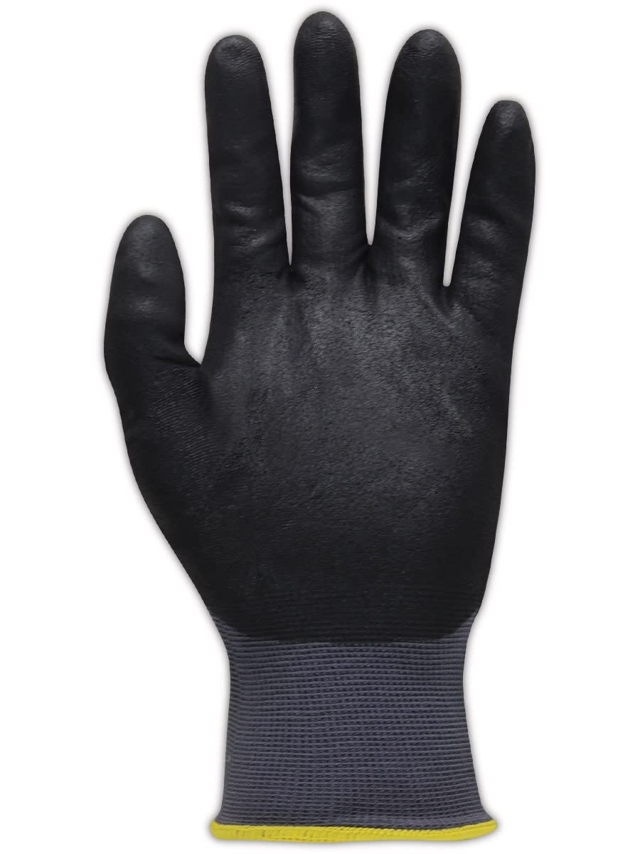 MAGID Mechanic Work Gloves - 48 Pairs, Liquid Repellent Foam Nitrile Coated, Size 8/M, Automotive, Reusable, 15-Gauge Nylon/Spandex Material (GP110) - Perfect for Auto Repair, Construction & Heavy Duty Work