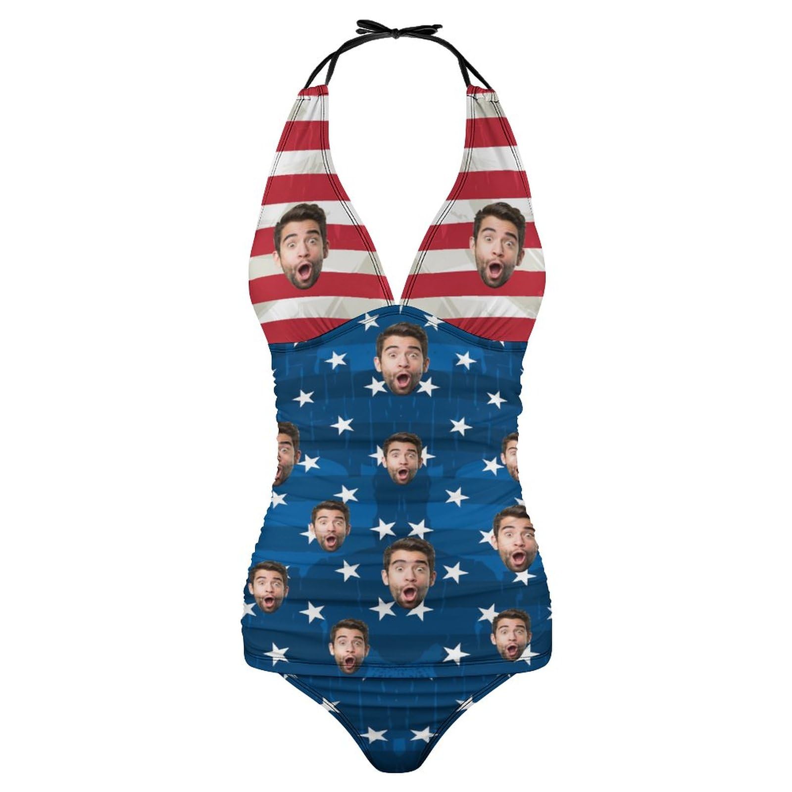 Personalized Custom Husband Face Photo Two Piece Swimsuit for Women - Unique Beach, Pool & Seaside Bathing Suit - Perfect for Romantic Getaways, Anniversary Gifts & Summer Vacations