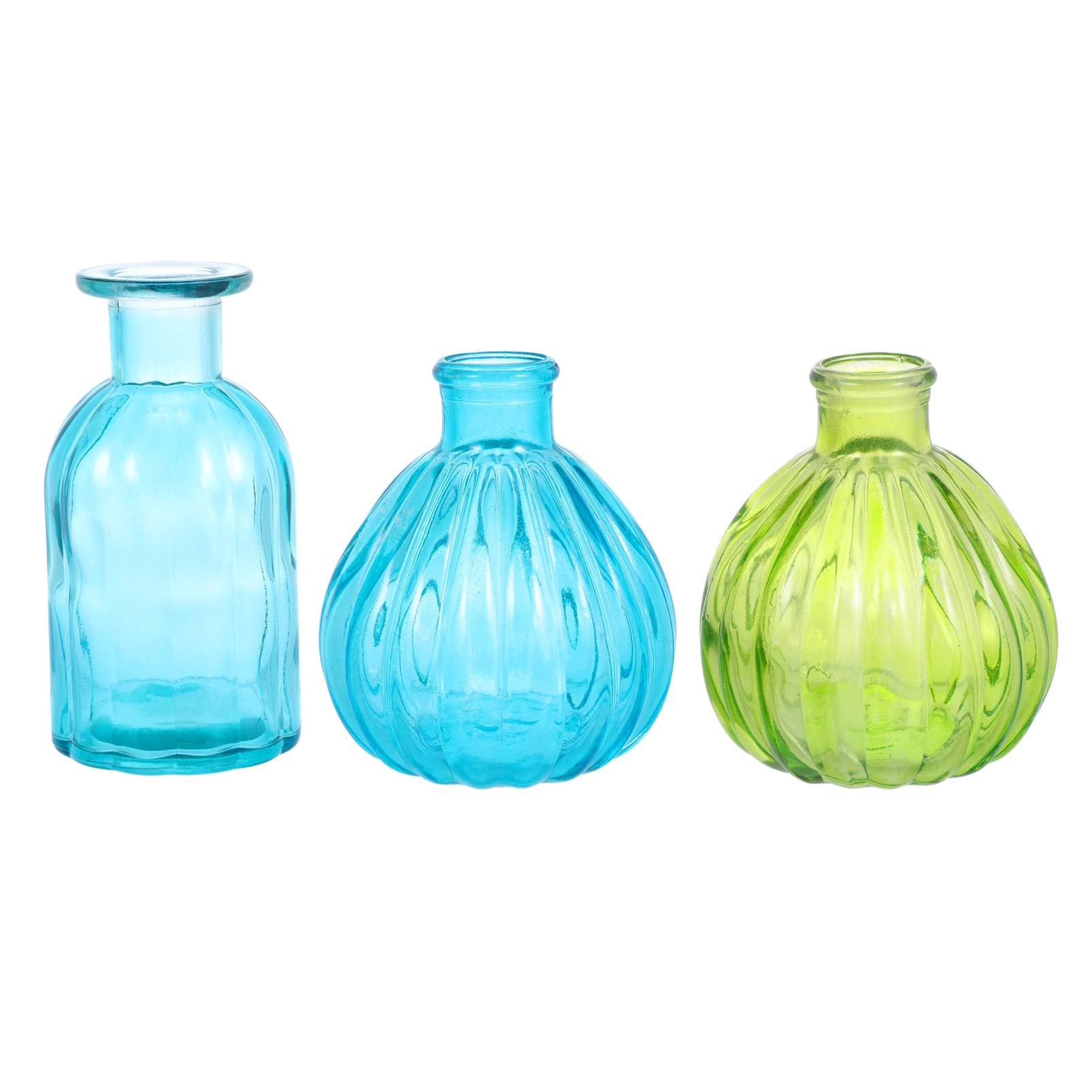 3pcs Clear Glass Vases - Tall & Short Flower Vase Set for Wedding Centerpieces, Dining Table Decor, Home Decoration - Perfect for Roses, Tulips and Floral Arrangements
