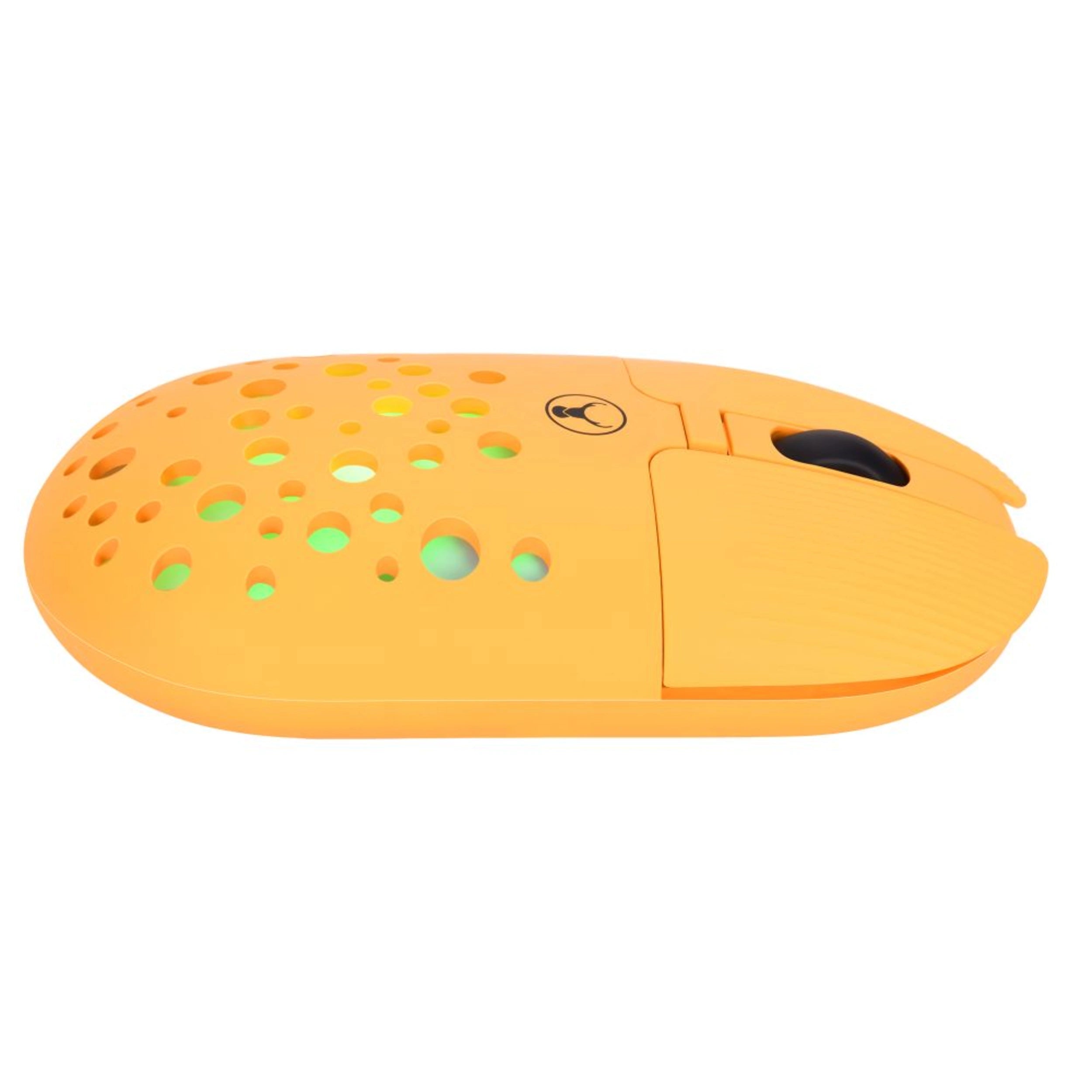 Bonelk Wireless RGB Gaming Mouse with 4D Buttons, 1200 DPI, USB-C Rechargeable, Ergonomic Design - Perfect for PC Gaming, Office Work, and Graphic Design (Orange)