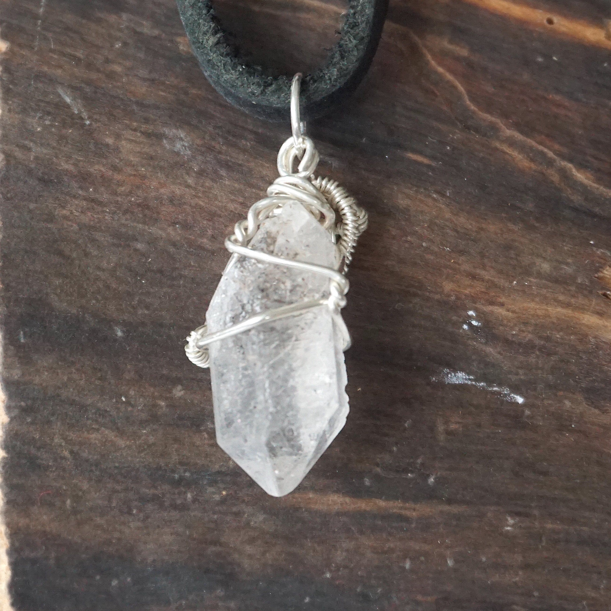 Men's Herkimer Diamond Pendant in Sterling Silver - Elegant Necklace for Gifts, Weddings & Special Occasions