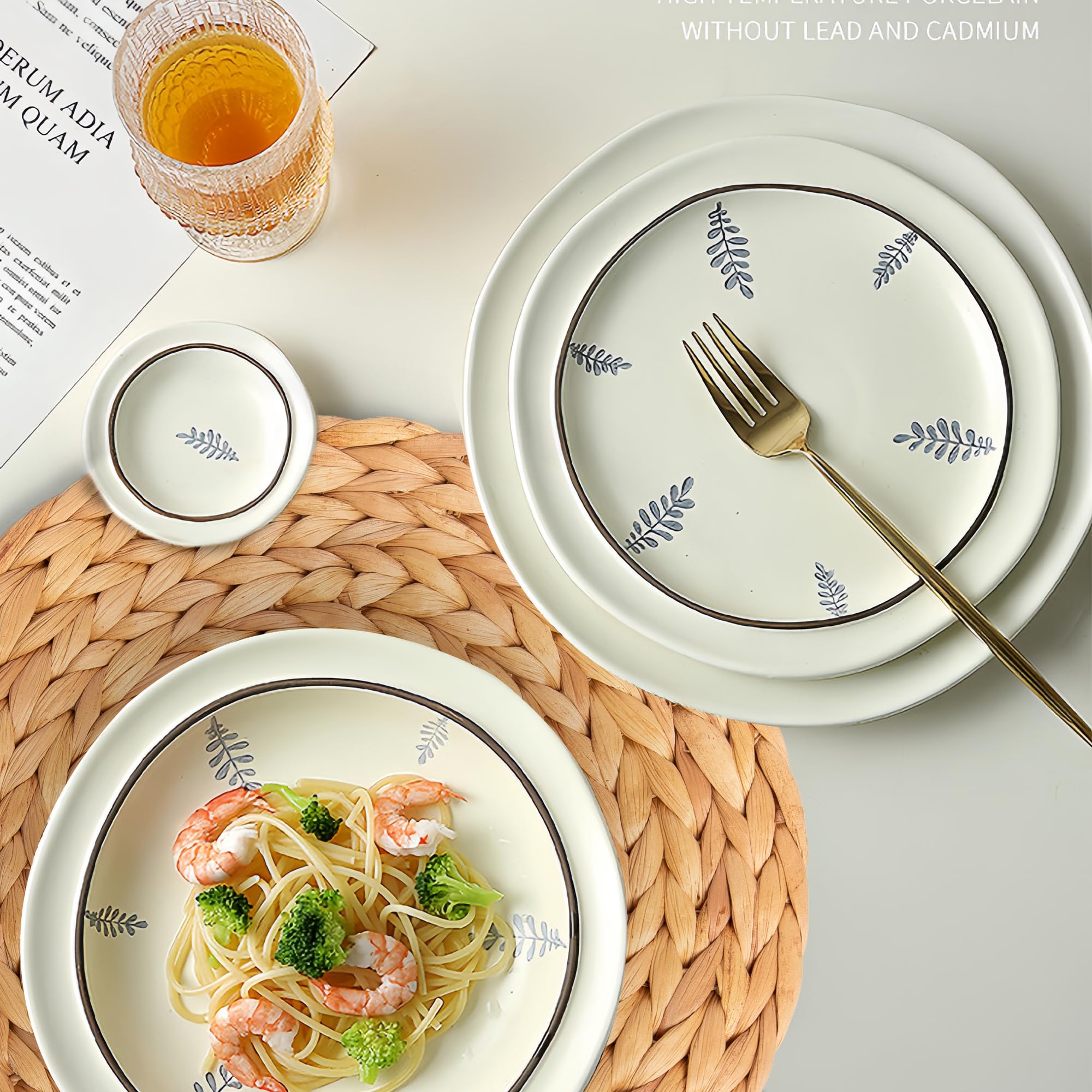 8-Pack Boho Woven Rattan Placemats - 13
