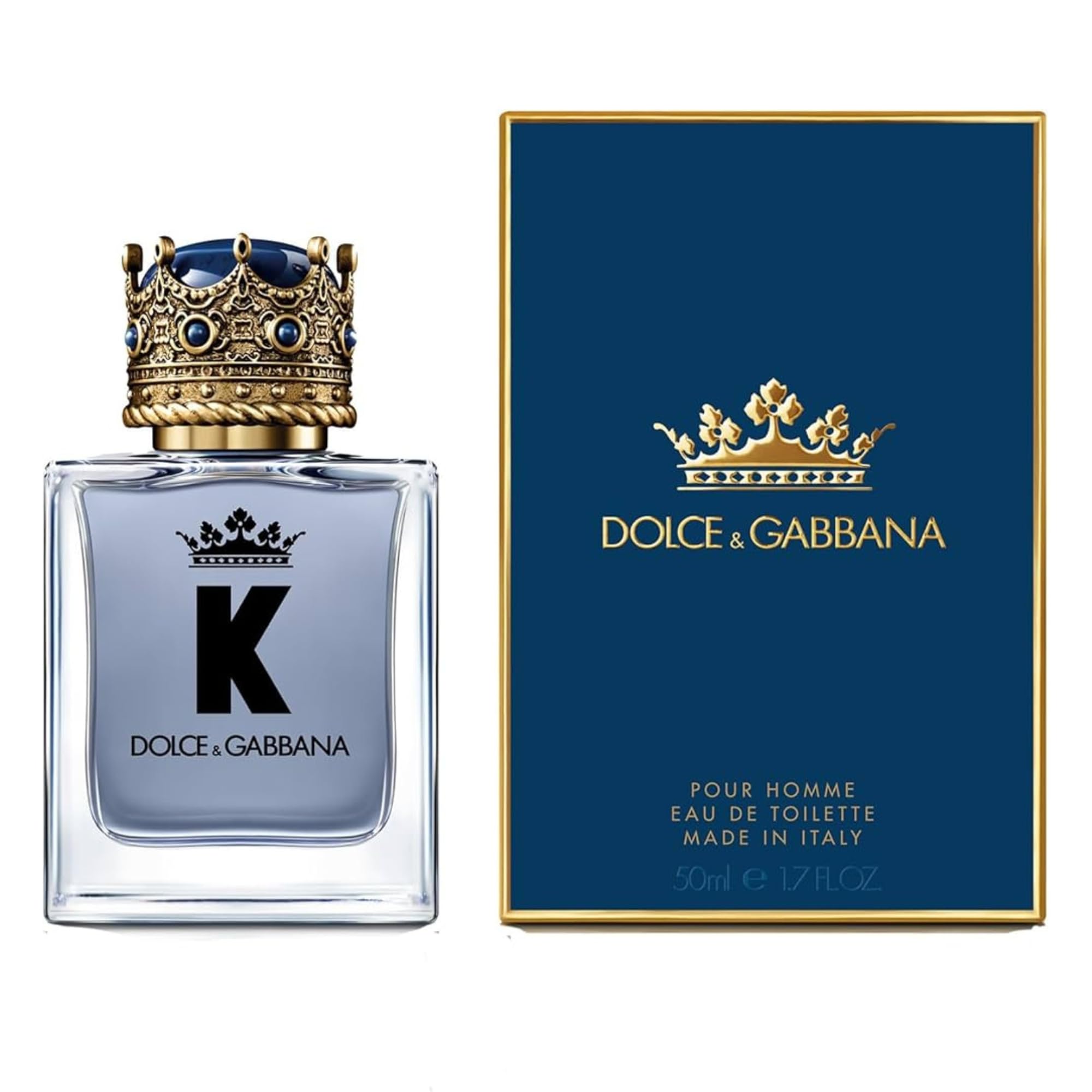 Dolce & Gabbana King Cologne for Men - Eau de Toilette Spray 1.7 oz (50 ml) Travel Size | Fresh Woody Scent | Perfect for Daily Wear, Office & Date Nights