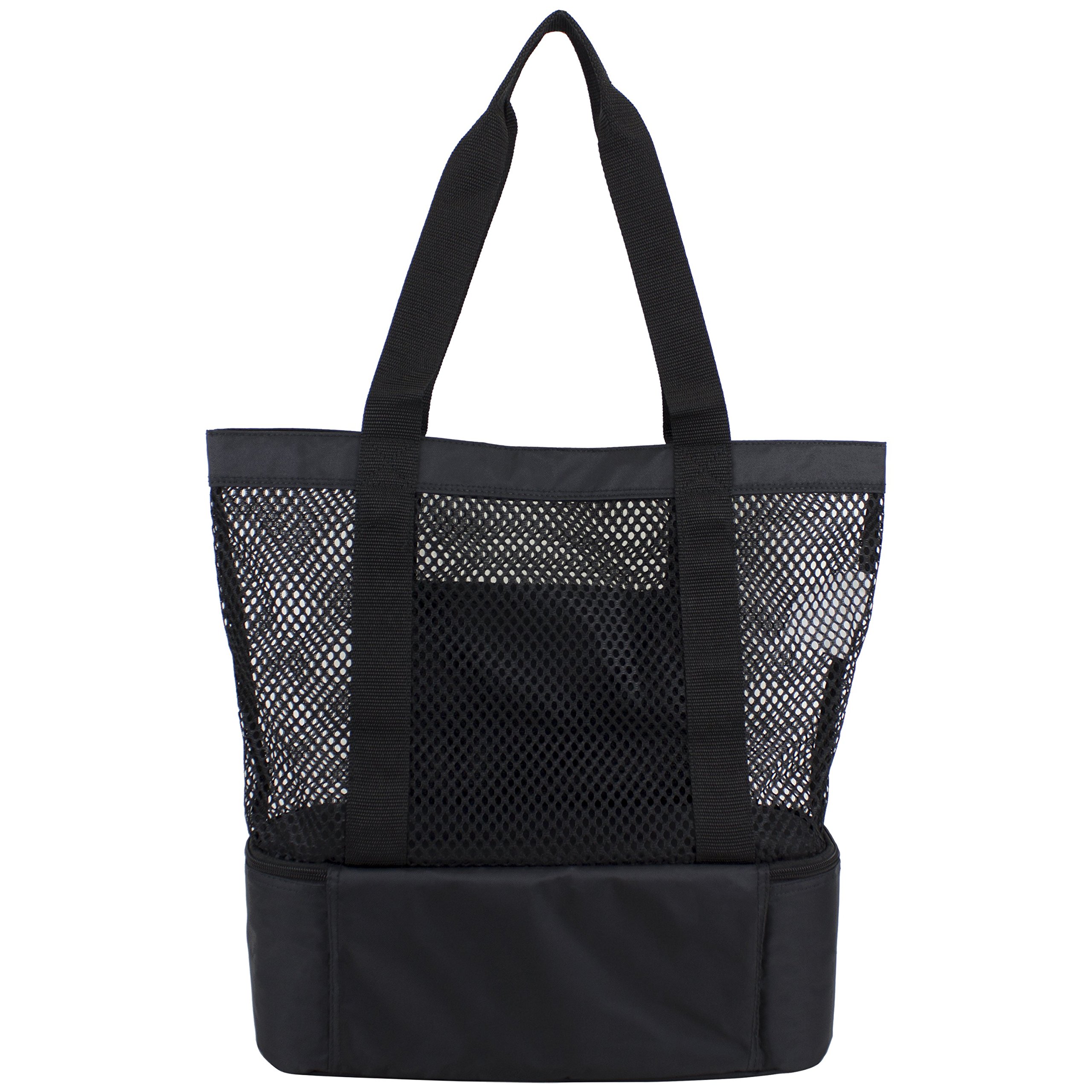 EastSport Insulated Cooler Tote Bag with Mesh Pockets - Perfect for Beach, Picnic, Camping & Outdoor Activities