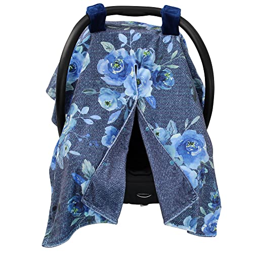 Denim/Floral Highland Cow