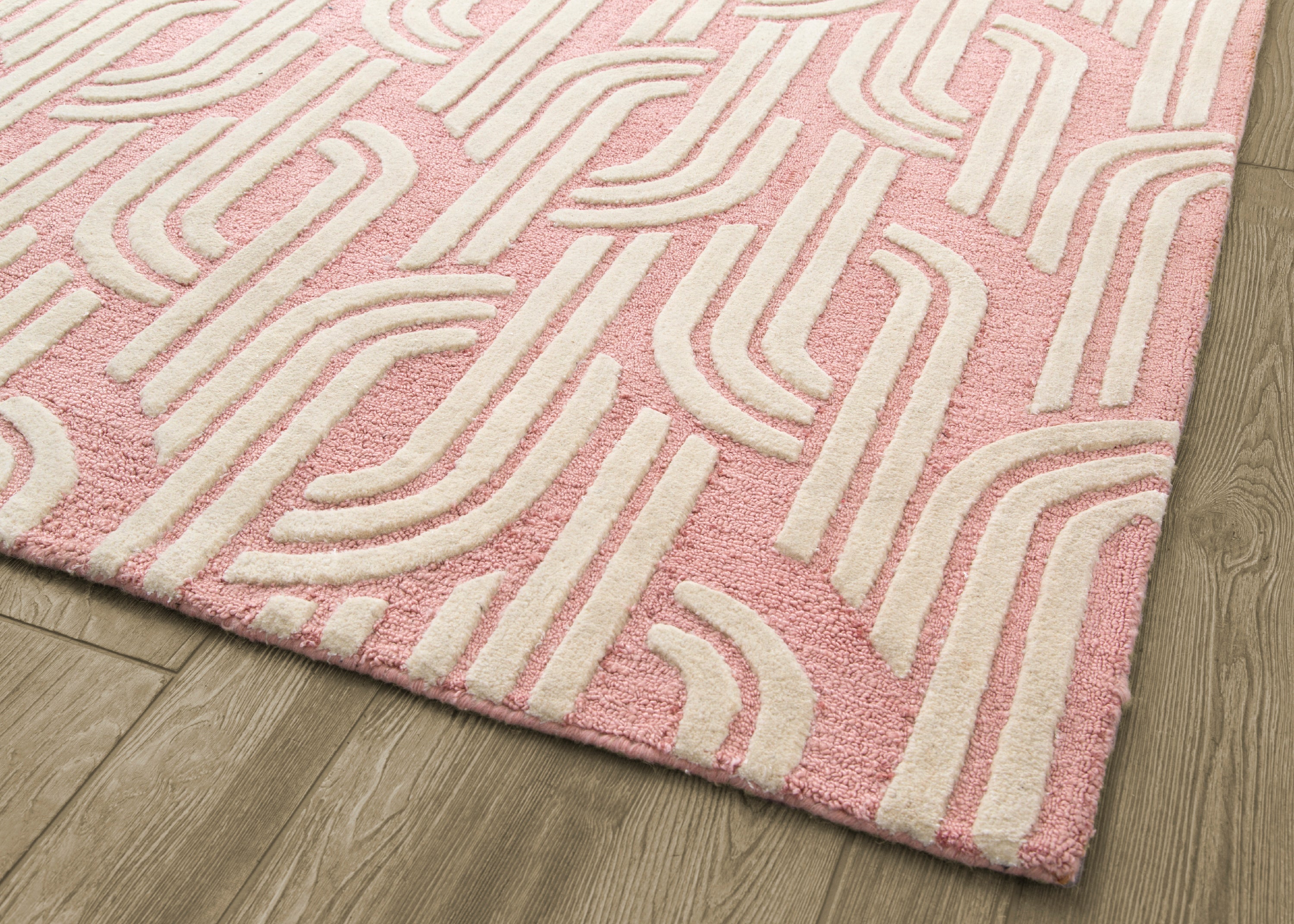 Rose Links Hand Tufted Wool Blend Area Rug 5x8 Feet - Soft Bohemian Style Rug for Living Room, Bedroom & Home Decor