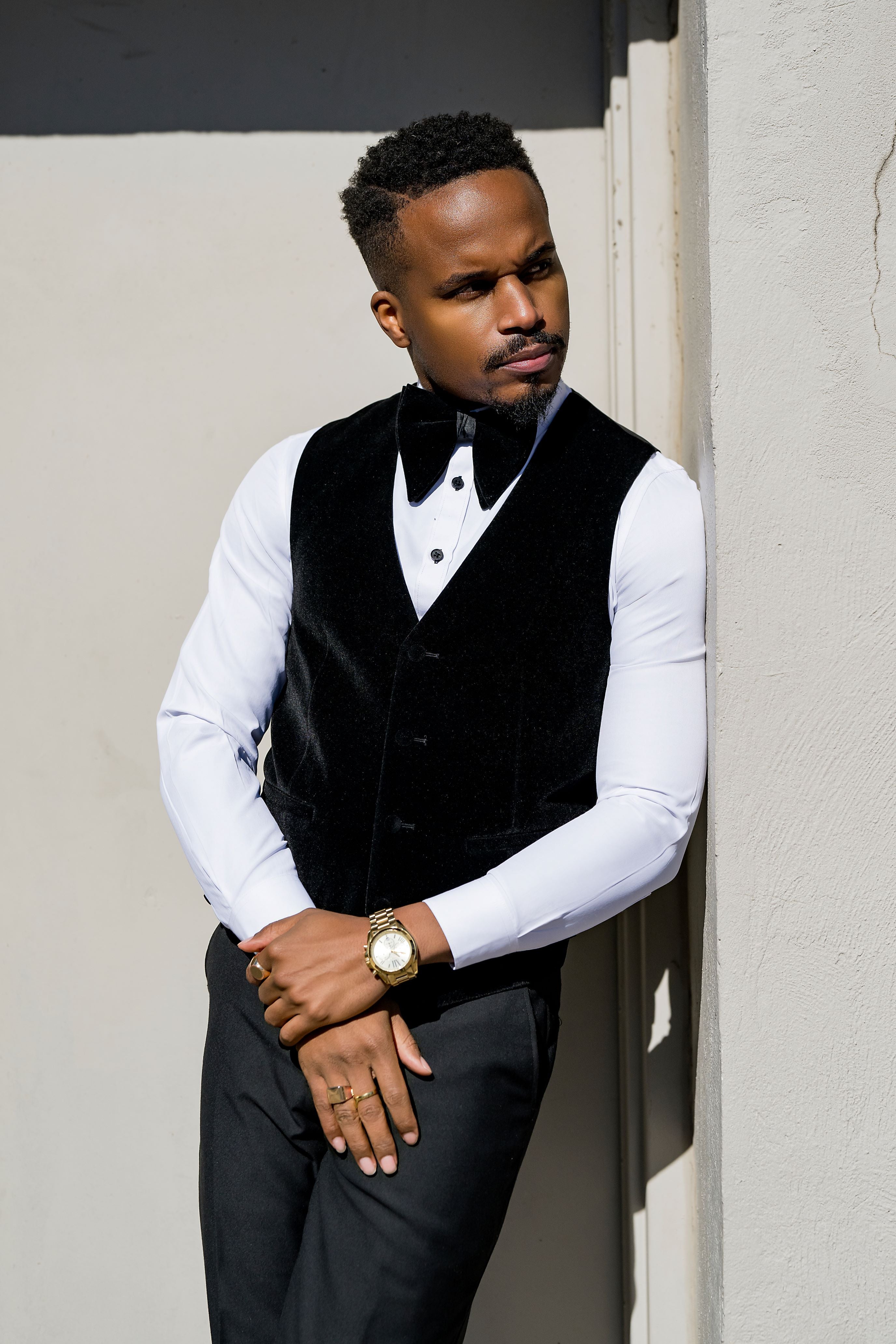 Custom Tailored White Herringbone Peak Lapel Tuxedo Suit - The Majestic Blanc | Perfect for Weddings, Prom & Black Tie Events