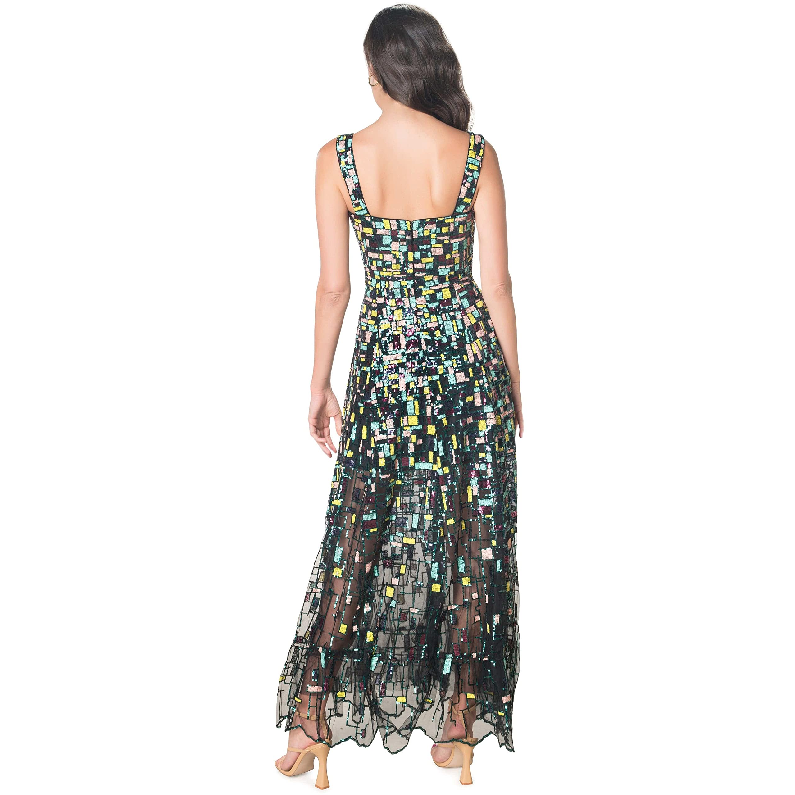 Dress the Population Women's Anabel Sweetheart Bustier Maxi Dress - Elegant Formal Gown for Weddings, Prom & Evening Events