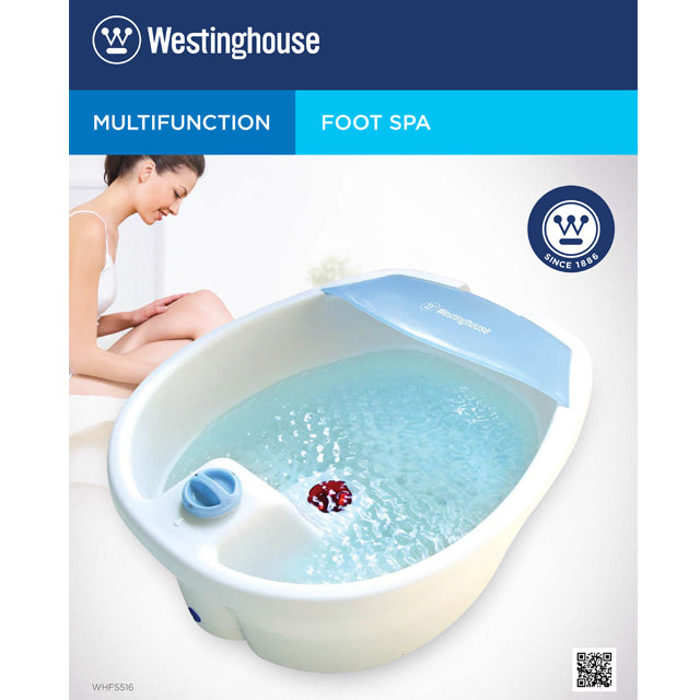 Westinghouse Electric Foot Spa Massager with Heat & Bubbles - Relaxing At-Home Pedicure for Tired Feet & Stress Relief - Perfect for Home Spa, Self-Care & Gift Giving