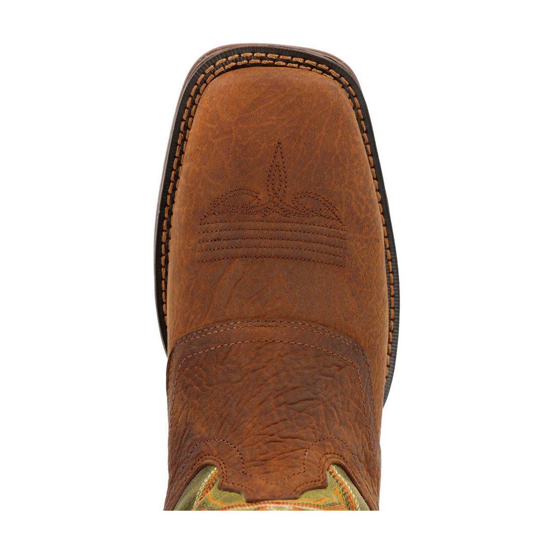Rebel Dark Chestnut & Hunter Green Western Boots for Women - Stylish Cowgirl Boots for Rodeo, Country Dancing & Outdoor Adventures