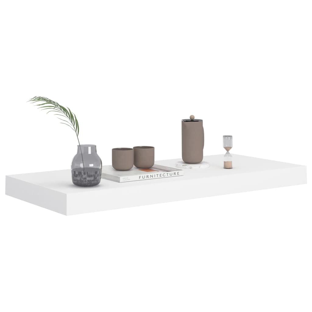 Modern Floating Wall Shelf - White 23.6