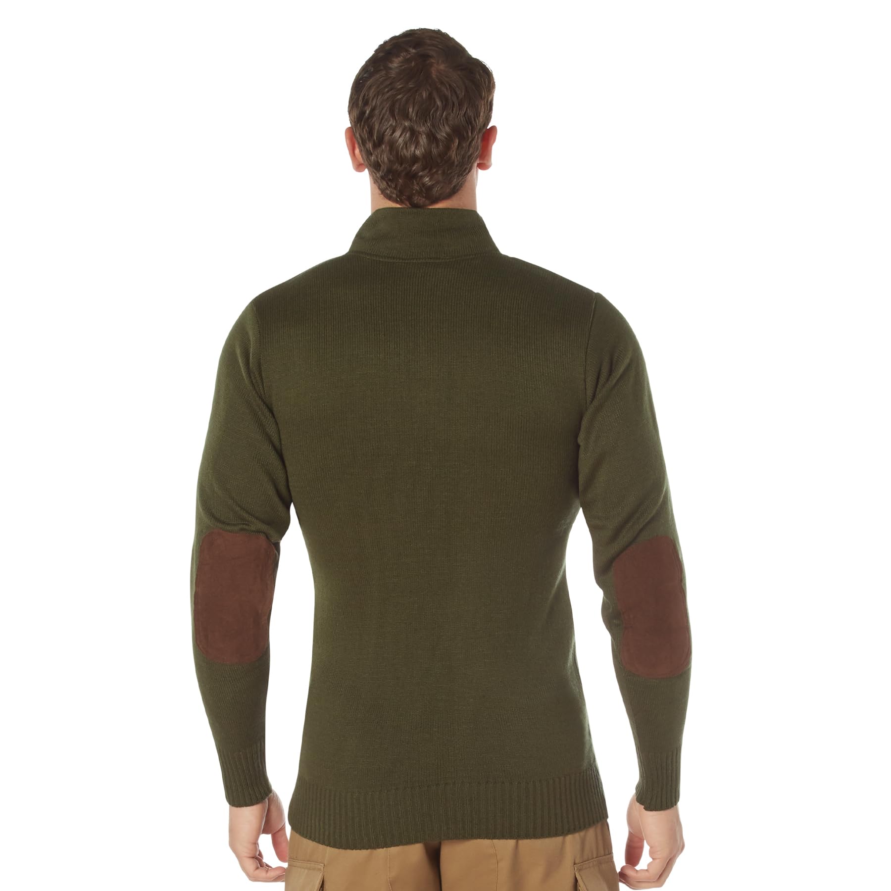 Rothco Vintage Military Henley Sweater - WWII Style Tactical Pullover with Sleeve Patches | Warm & Durable for Outdoor Adventures, Camping & Military Reenactments