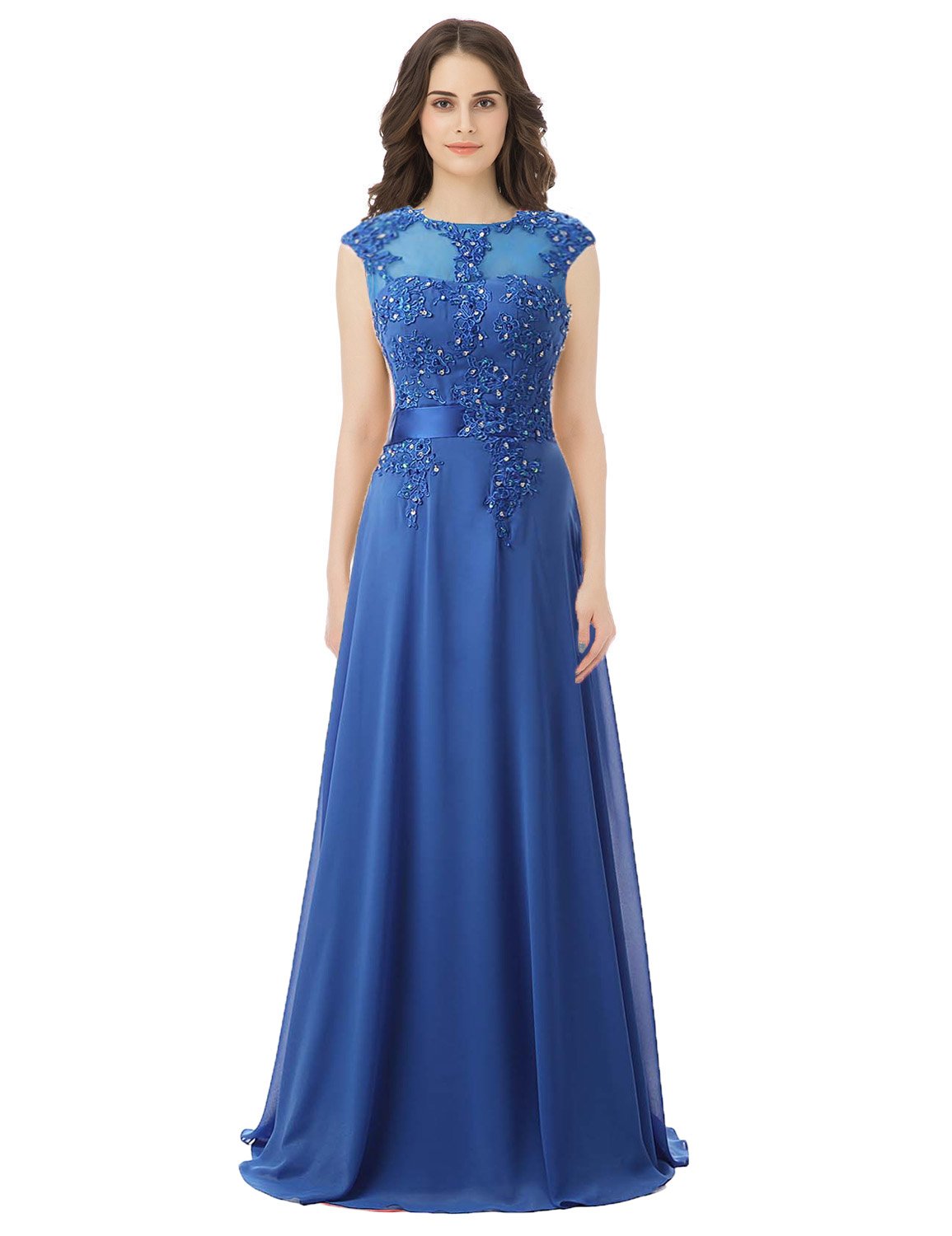 Sarahbridal Women's Elegant Tulle Applique Prom Dress 2022 - Long Formal Evening Gown with Floral Embroidery for Homecoming, Ball, Wedding & Special Occasions
