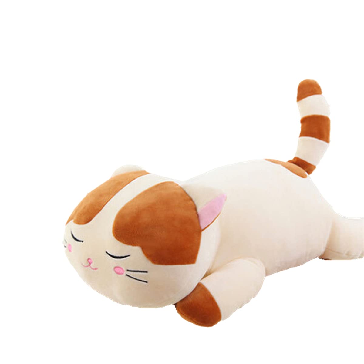 Soft Plush Kitty Stuffed Animal Toy & Throw Pillow - Cute Brown Cat Pillow (19.6 Inch) - Perfect Gift for Kids, Girls & Cat Lovers - Great for Bedroom Decor, Nursery, Sofa & Cuddling