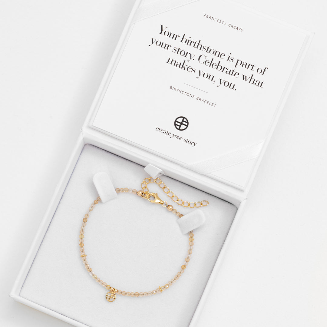 November Birthstone Bracelet - Elegant Citrine Jewelry for Women | Perfect Birthday Gift & Fashion Accessory for Everyday Wear