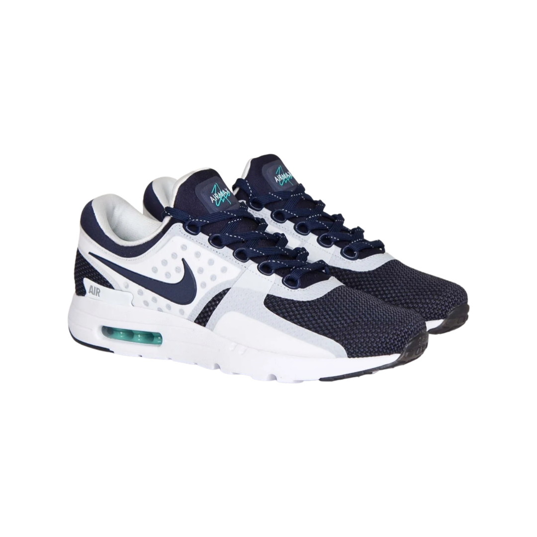 Nike Air Max Zero QS Men's Running Shoes - White & Navy Blue for Casual Wear, Gym & Daily Comfort