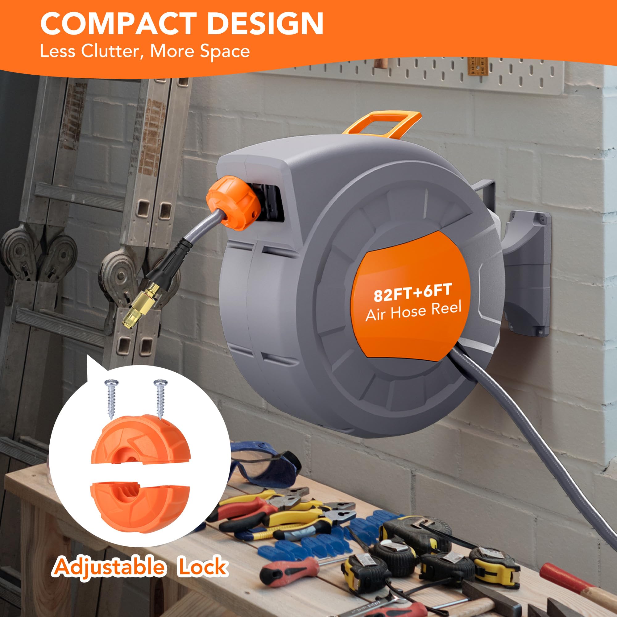 Retractable Air Hose Reel 3/8