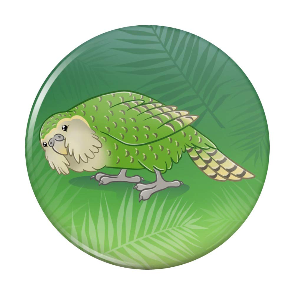 Kakapo Flightless Owl Parrot Fridge Magnet - Cute Kitchen Refrigerator Decorative Button Magnet for Home, Office & Gifts (Fun Animal-Themed Accessory)