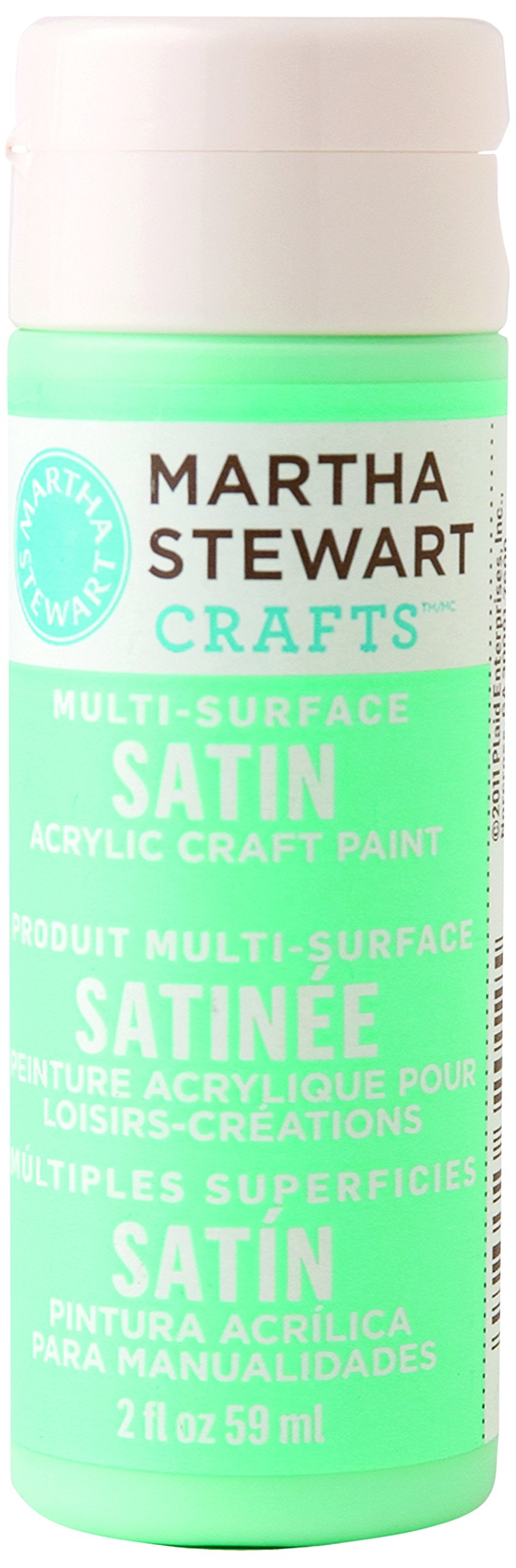 Martha Stewart Multi-Surface Satin Acrylic Paint - Blue Sky, 2 oz - Perfect for DIY Crafts, Home Decor, Furniture Painting & Art Projects