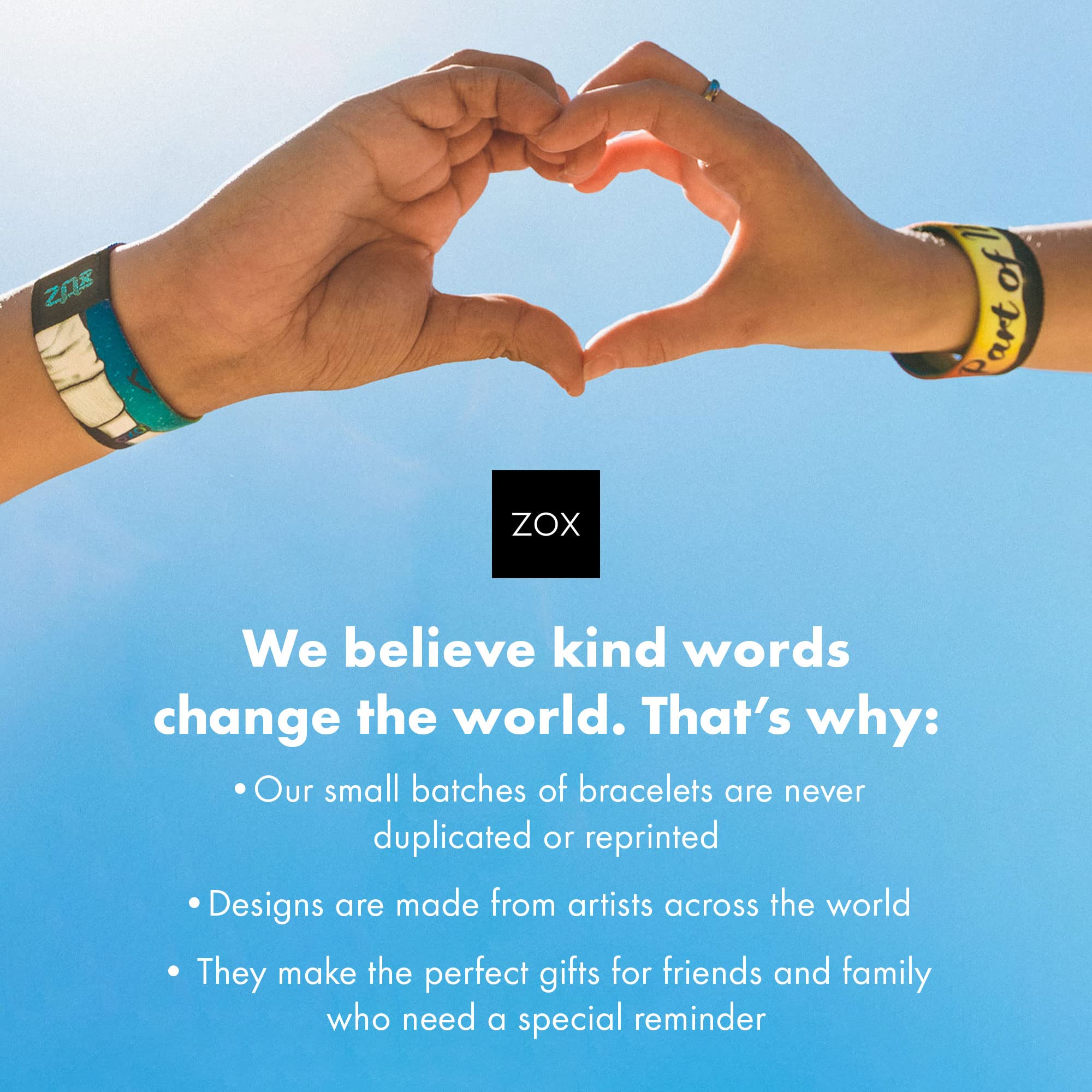 ZOX Stretchy Elastic Bracelets with Motivational Affirmations & Artwork - Adjustable Wristbands for Men & Women - Perfect Gift for All Ages | Daily Wear, Yoga, Workout & Fashion Accessory