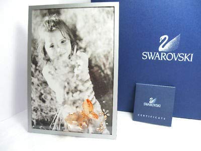 Swarovski Crystal Butterfly Picture Frame 0888452 - Elegant Photo Display for Weddings, Anniversaries & Home Decor