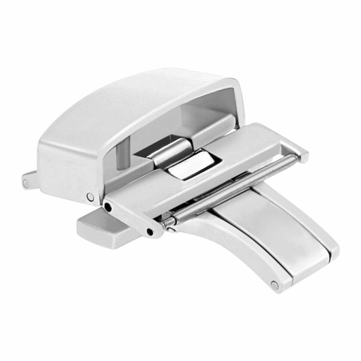 14-24mm Stainless Steel Deployment Buckle Clasp for Leather Watch Bands - Compatible with Rolex & Men's Watches - Perfect for Watch Repair, Replacement & DIY Watchmaking Projects