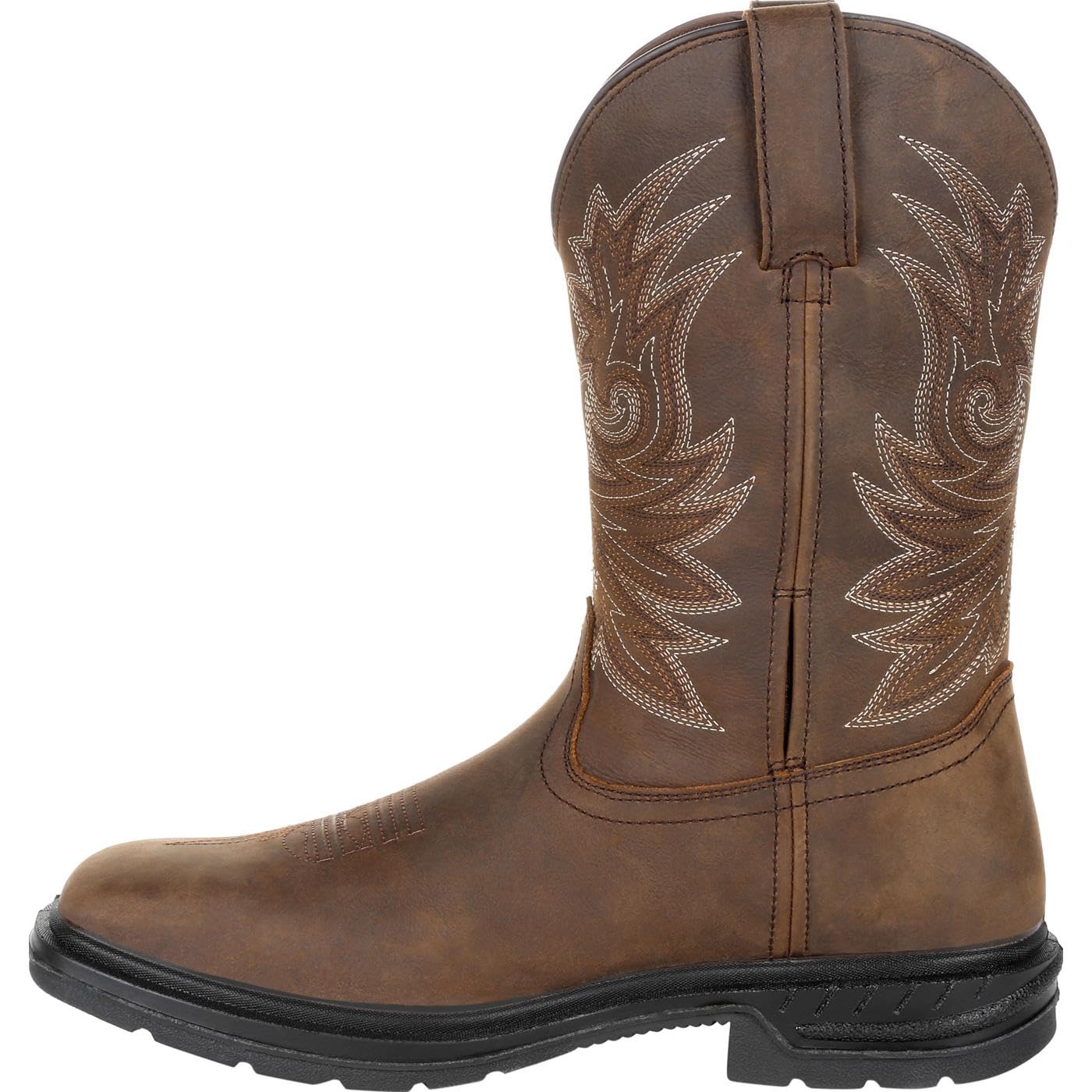 ROCKY Men's Rkw0276 Western Boot - Durable Leather Cowboy Boots for Men, Comfortable & Stylish Riding Boots - Perfect for Ranch Work, Rodeo, and Country Fashion