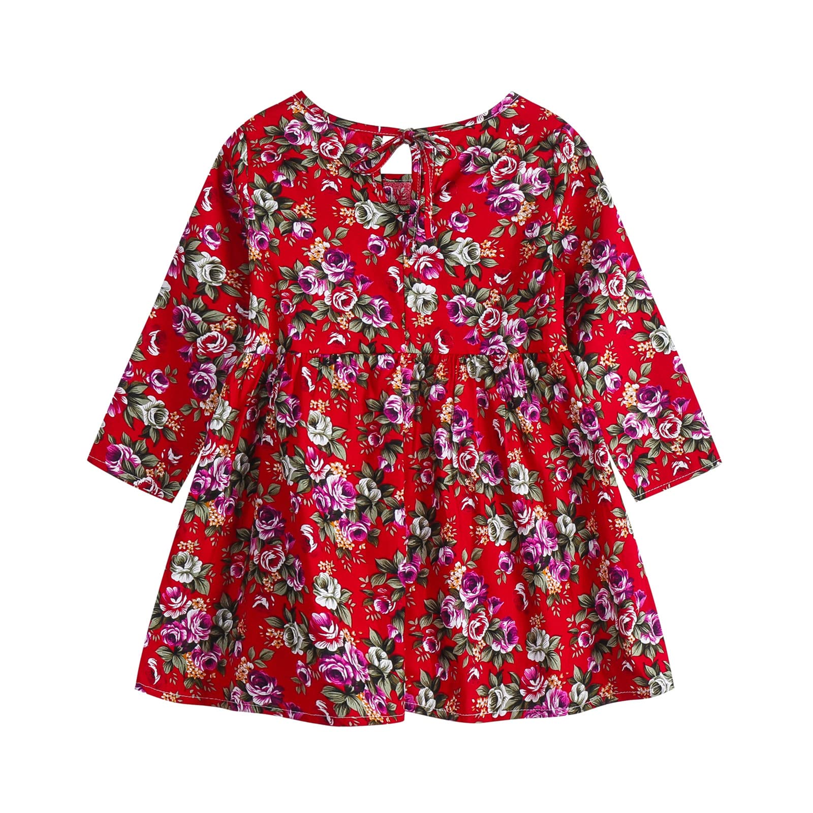 Lykmera Toddler Baby Girls Long Sleeve Princess Dresses - Cute Print Spring Outfit for Kids | Perfect for Birthday Parties, Easter & Special Occasions