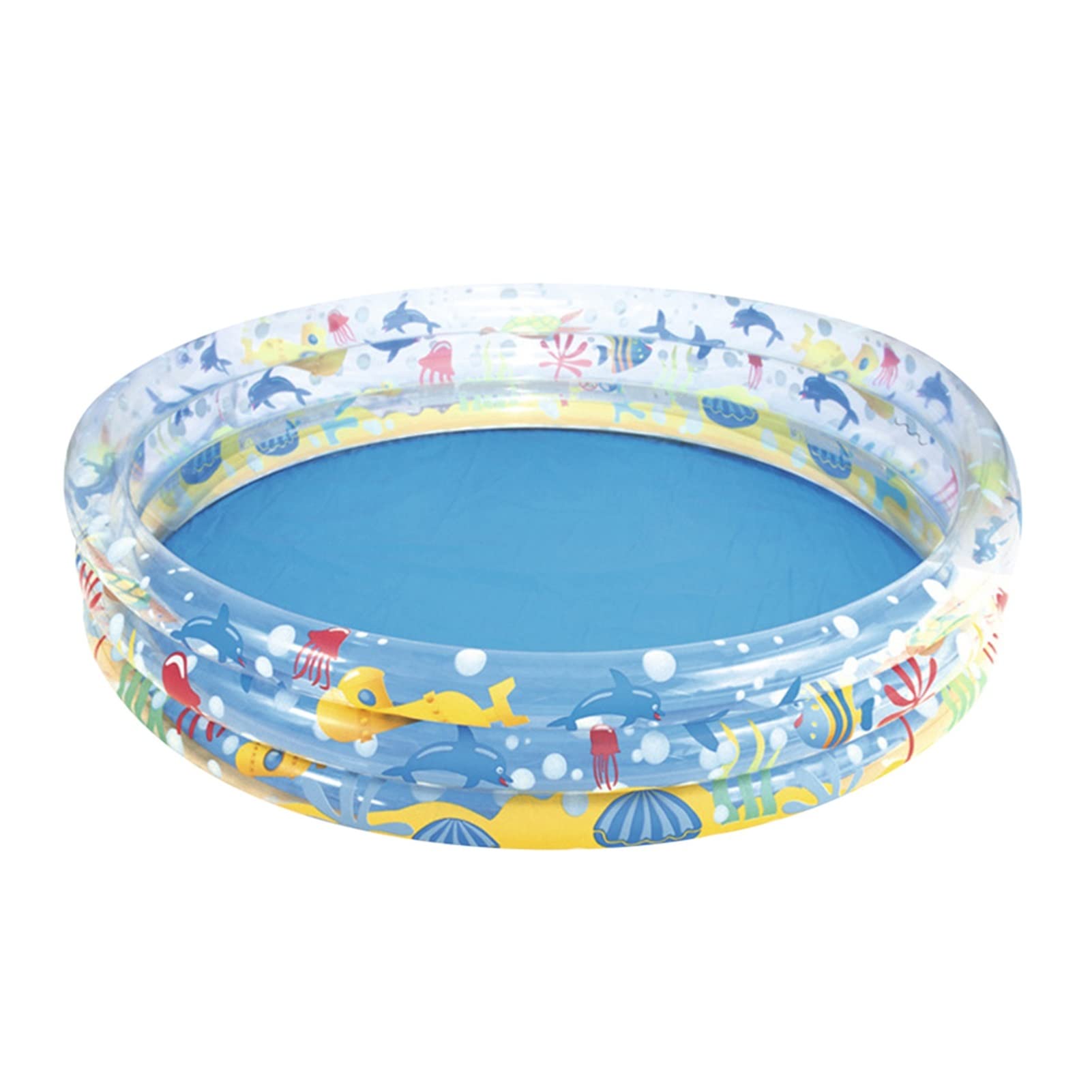 NLBN Inflatable Pool Float for Kids - Round Cartoon Bathtub Water Play Toy for Swimming Paddling Pool Parties | Outdoor Summer Water Games, Backyard Fun & Beach Activities
