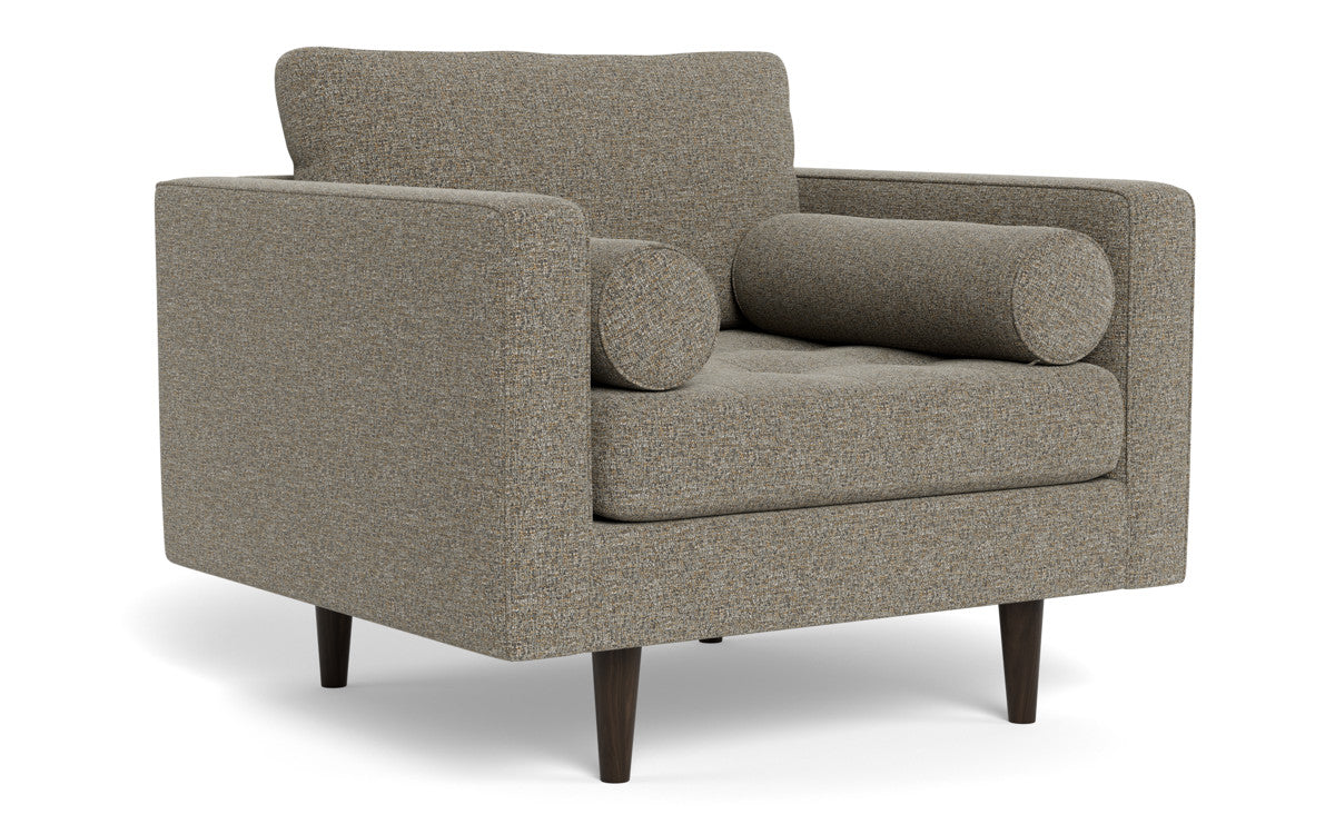 Stylish Ladybird 42 Arm Chair - Modern Accent Chair for Living Room, Bedroom & Office - Comfortable Upholstered Lounge Chair with Wooden Legs - Perfect for Reading Nook, Cozy Corner or Home Decor