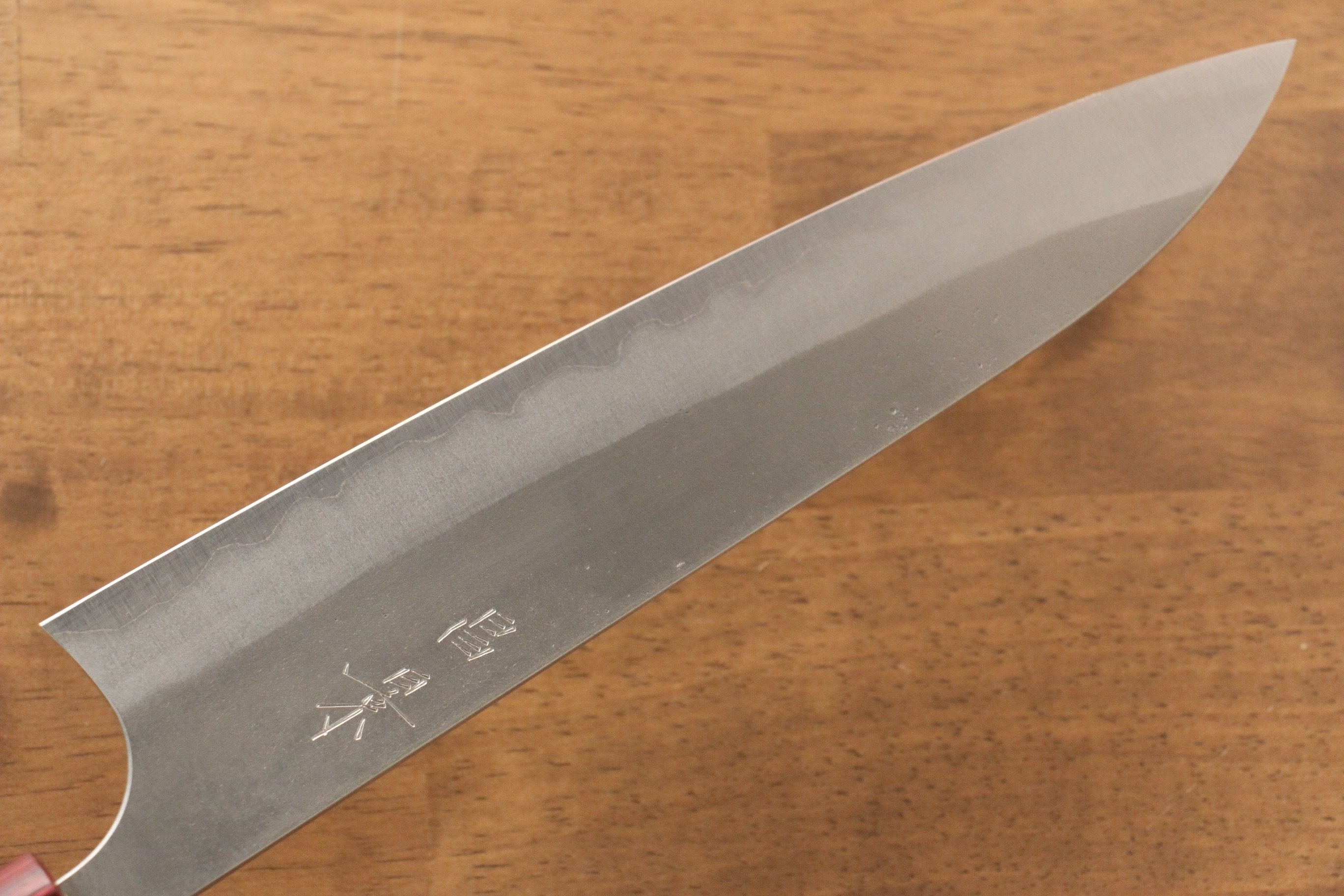 Masakage Yuki White Steel No.2 Nashiji Gyuto 210mm Japanese Chef Knife with Magnolia Handle - Perfect for Sushi, Meat Cutting & Professional Kitchen Use