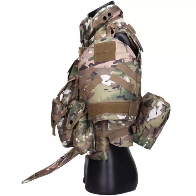 OTV Outer Tactical Vest - Military Grade Tactical Body Armor for Airsoft, Paintball & Outdoor Activities | Adjustable Molle Vest for Tactical Gear & Equipment