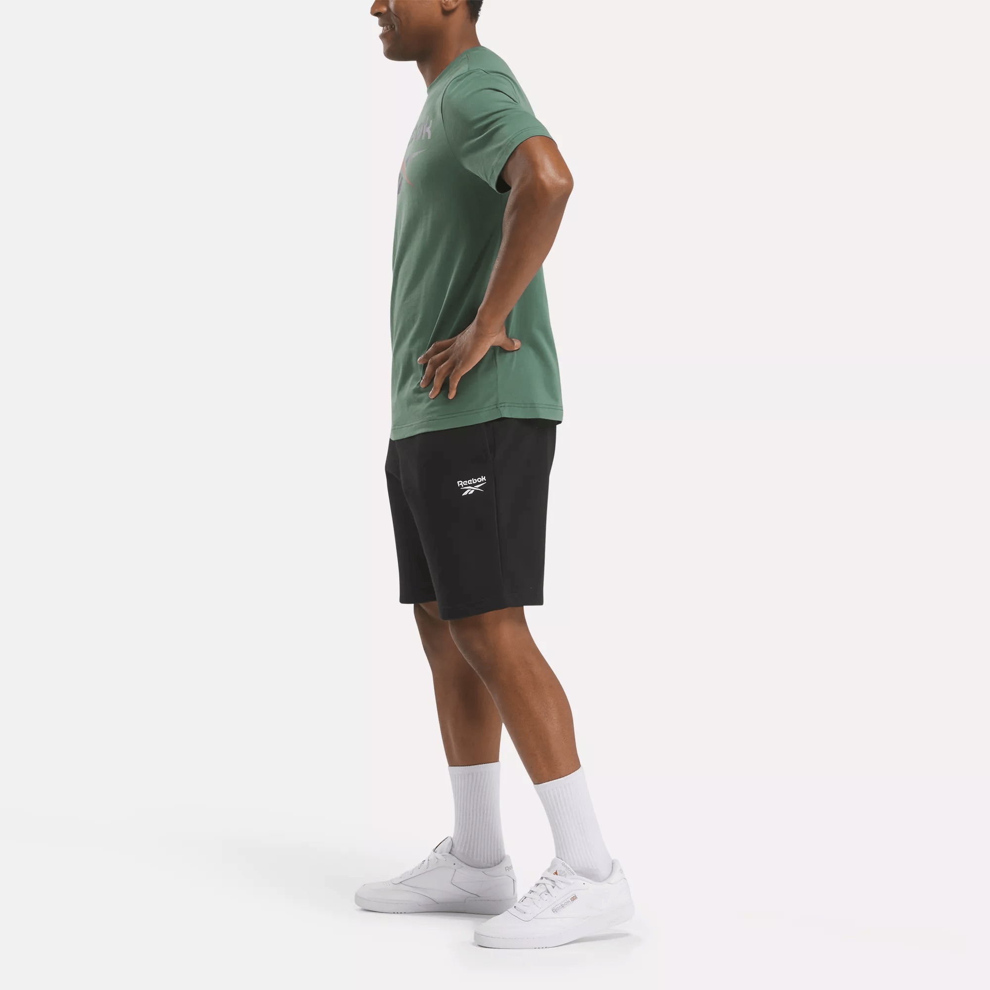 Reebok Men's Identity Big Stacked Logo T-Shirt - Comfortable Cotton Tee for Casual Wear, Gym & Street Style