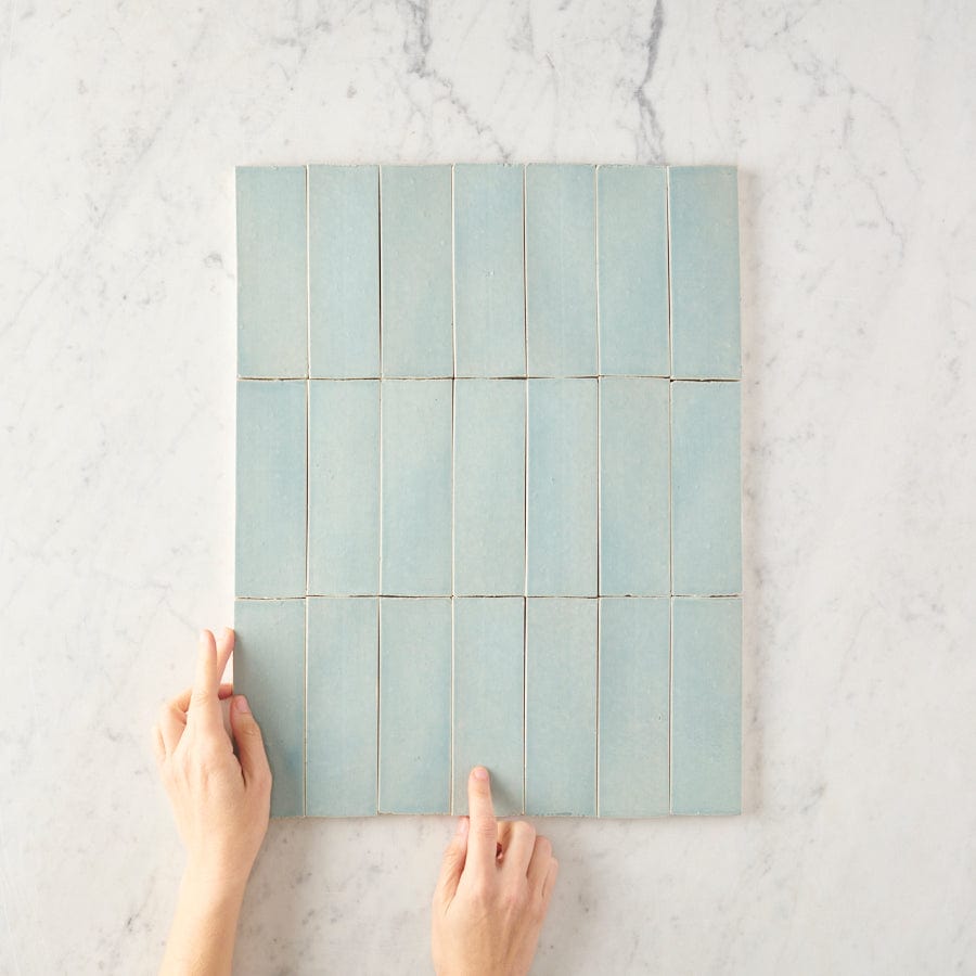 Premium Noosa Gloss Sky Blue Subway Tile - High-Quality Ceramic Wall & Backsplash Tile for Kitchen, Bathroom, Shower - Easy to Clean & Waterproof (10 Pack) - Perfect for Modern Home Renovation & DIY Projects