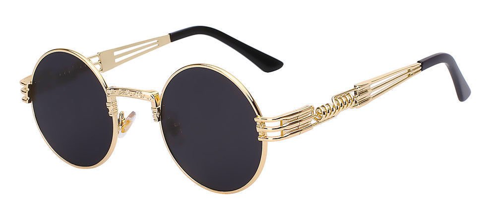 Vintage Steampunk Sunglasses Round Classic Luxury Style - Perfect for Cosplay, Halloween, and Retro Fashion Outfits