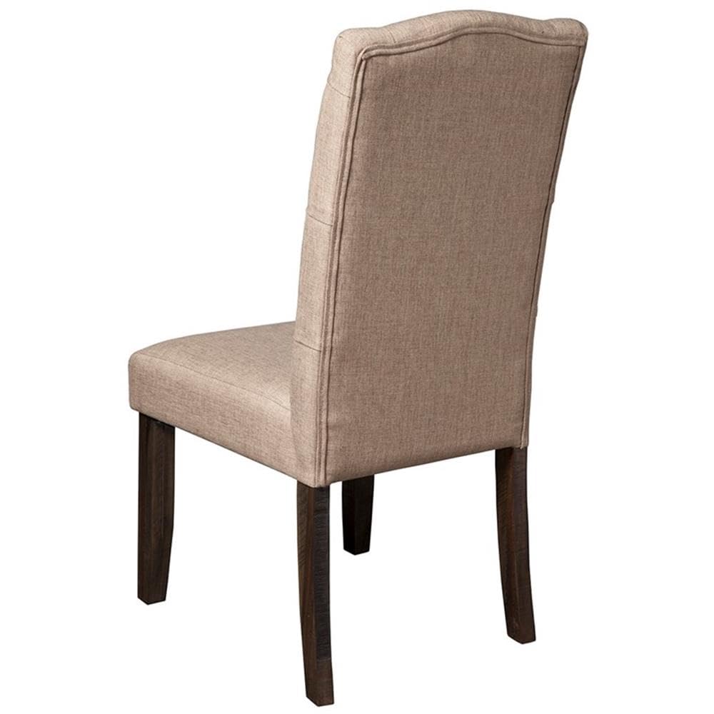 Premium Alpine Furniture Newberry Parson Chairs - Set of 2 Upholstered Dining Side Chairs with Wooden Legs for Kitchen, Dining Room, and Event Seating