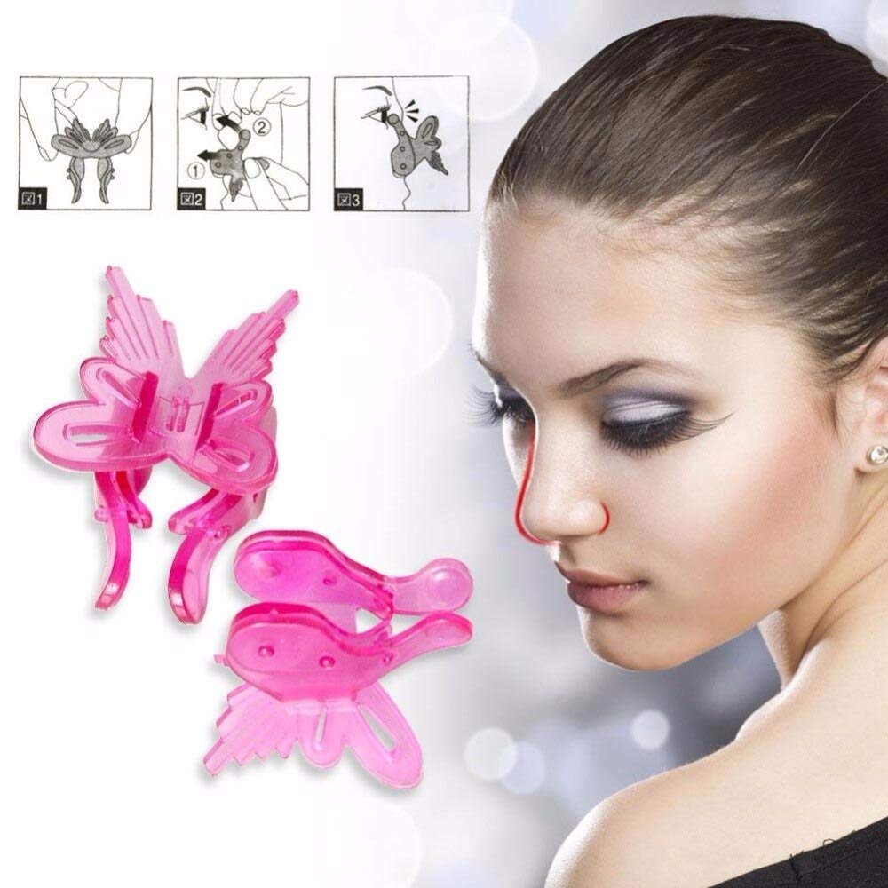 AlexVyan Blue & White Butterfly Nose Clip - Nose Shaper & Bridge Straightener for Lifting & Correction | Beauty Tool for Nose Reshaping & Contouring | Perfect for Makeup, Cosplay & Daily Beauty Routine