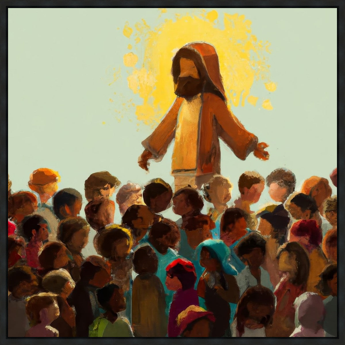 Blessed Are The Children Gallery Wrap Canvas - Inspirational Christian Wall Art for Kids' Room, Nursery & Sunday School Decor