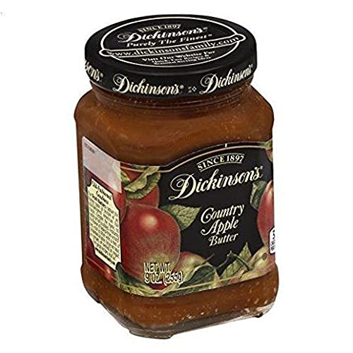 Organic Country Apple Butter, 9 oz Jar - 4 Pack | Homemade Spread for Toast, Pancakes & Baking | Gluten-Free, No Preservatives | Perfect Breakfast & Dessert Topping