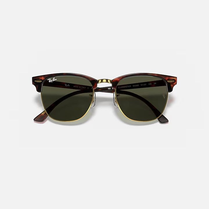 Ray Ban Clubmaster Sunglasses - Mock Tortoise Frame with Arista Lenses for Men & Women - Perfect for Outdoor Activities, Driving, and Fashion Accessories