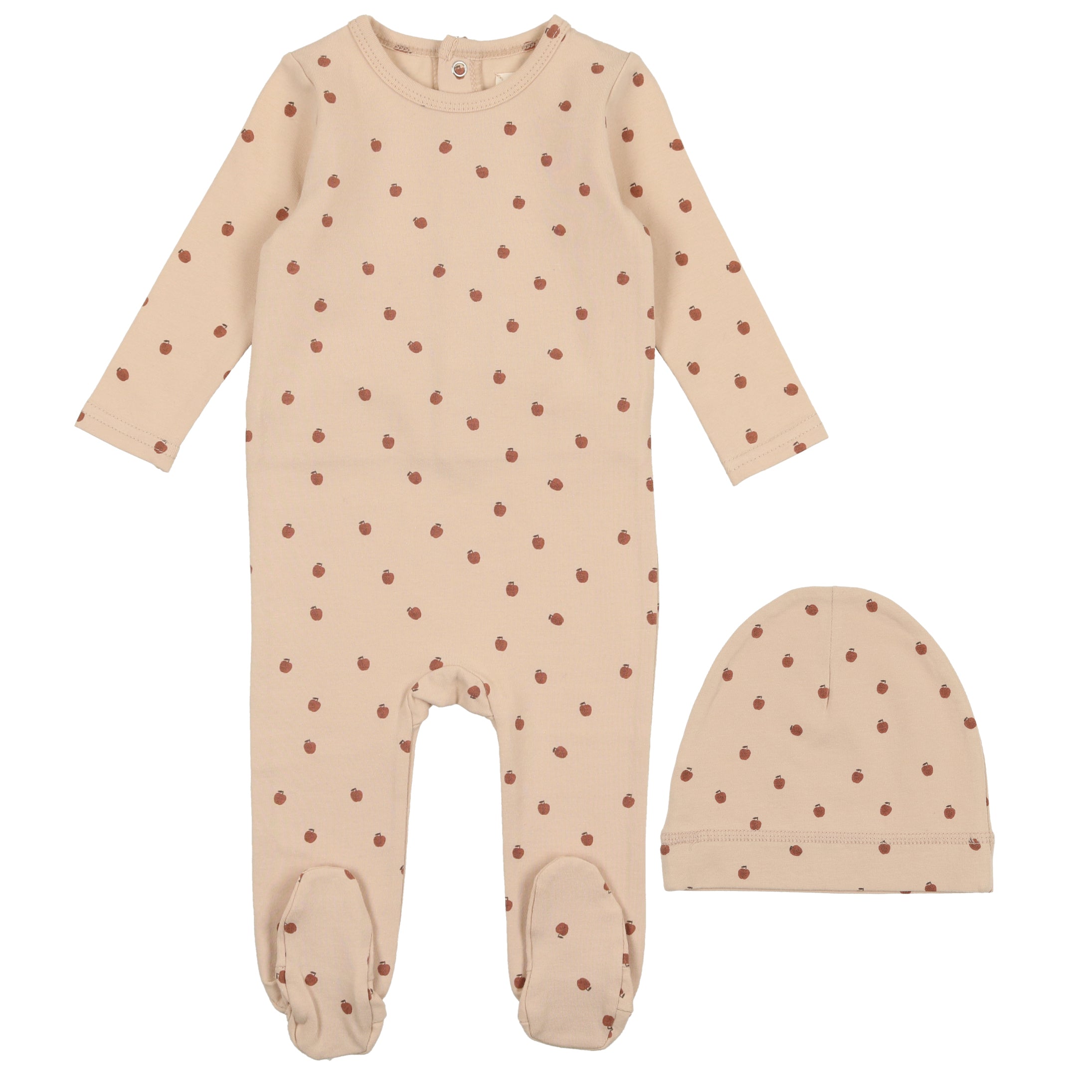 Lil Legs Pink Apple Print Baby Stretchie - Soft & Stretchy Infant Bodysuit for Newborns & Toddlers - Perfect for Playtime, Outings & Photo Shoots
