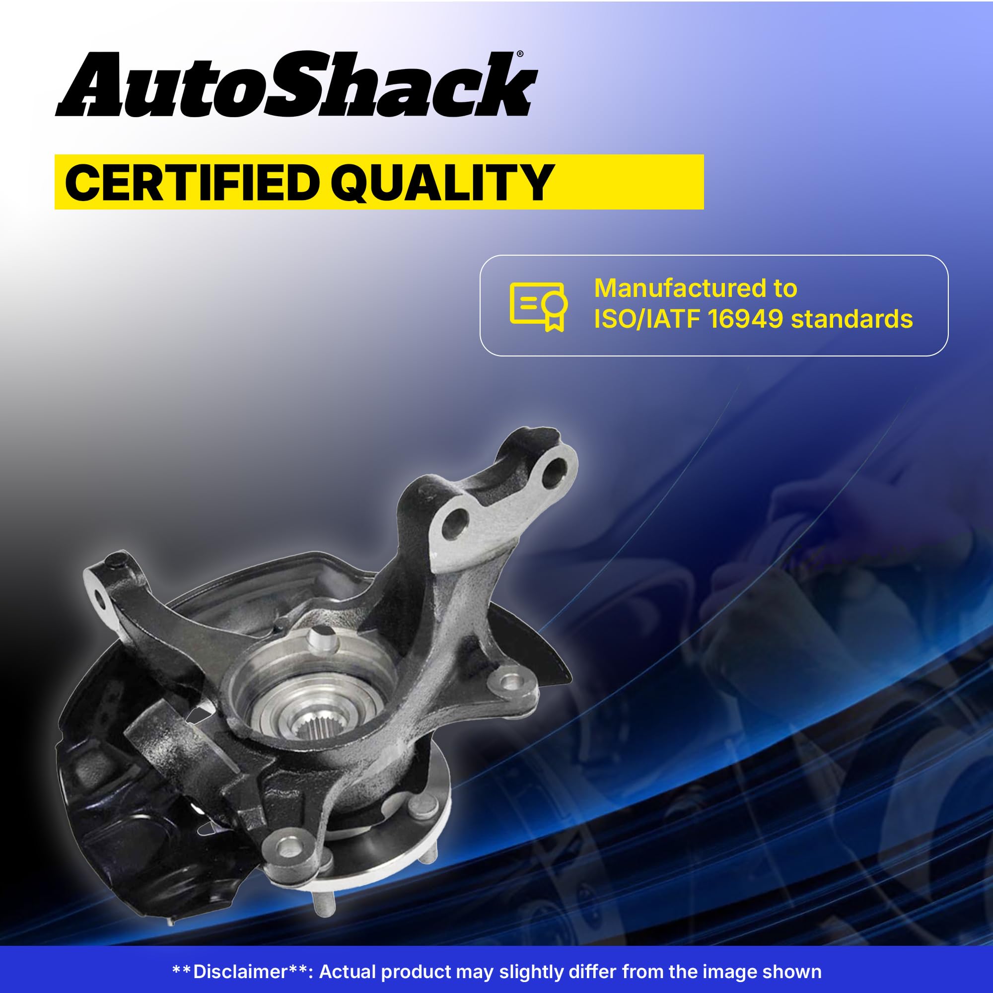 AutoShack Front Steering Knuckles & Wheel Bearing Hub Assembly - Pair of 2 (Driver & Passenger Side) Replacement for 2003-2008 Toyota Corolla 1.8L FWD - KN798390PR - Perfect for Smooth Steering & Safe Driving