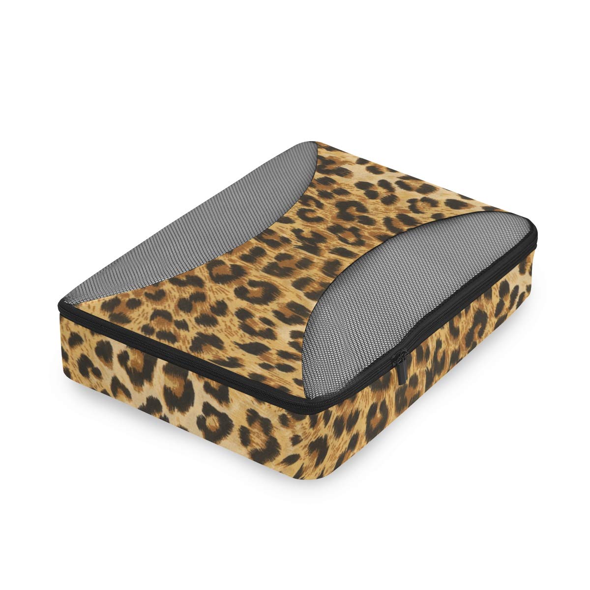 4-Piece Leopard Print Packing Cubes Set - Travel Luggage Organizers for Men & Women | Perfect for Carry-On Bags, Suitcases & Backpacking Trips